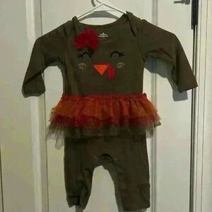 Thanksgiving Way to Celebrate Onesie 12 month Outfit Turkey Tutu 🦃